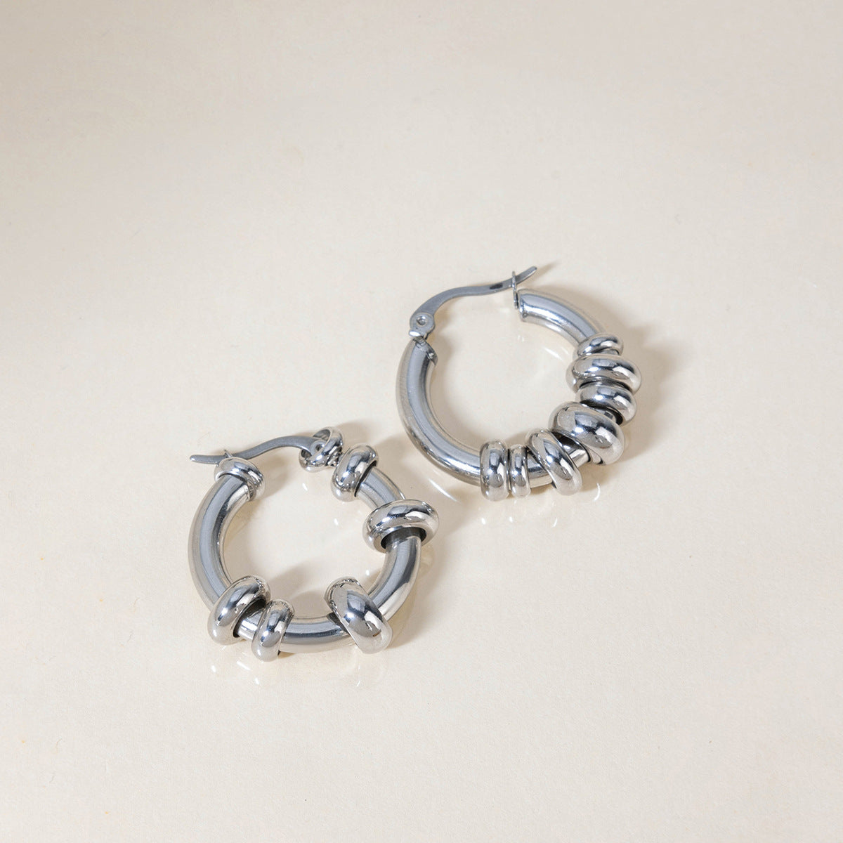 Geometric Interlocking Ring Earrings | Quiet Sculptural Elegance Modern Poise