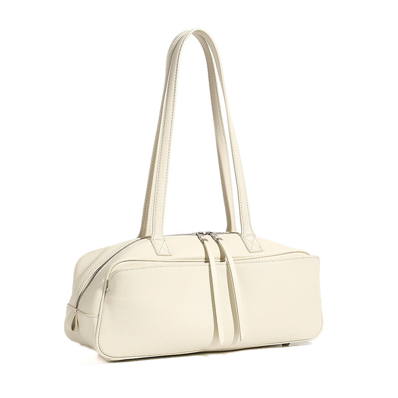 Women’s Genuine Pebbled Leather Shoulder Handbag | Effortless Everyday Elegance