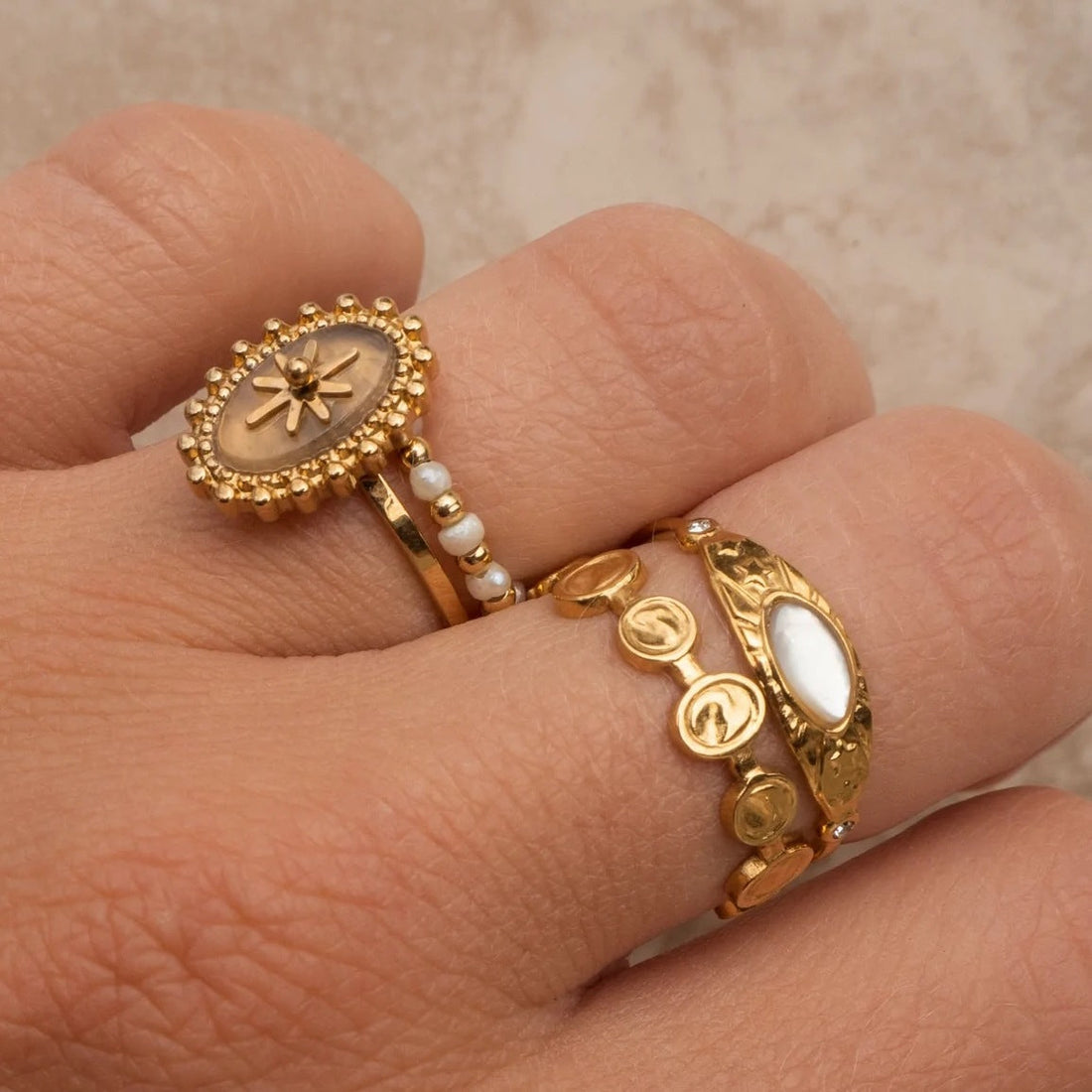 Women’s Stainless Steel Ring | French Retro Parisian Elegance