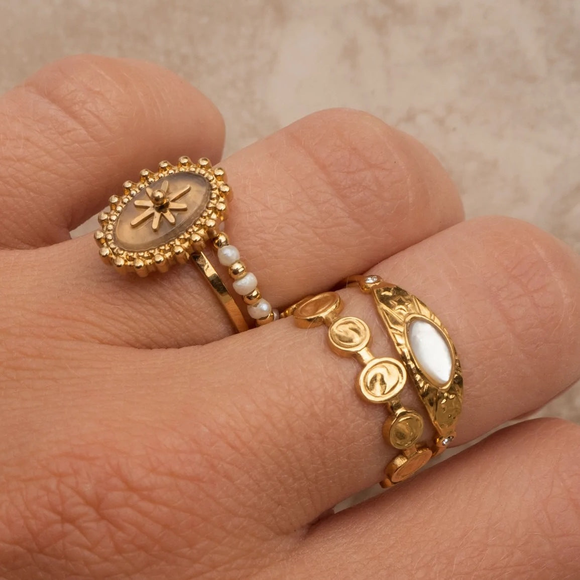 Women’s Stainless Steel Ring | French Retro Parisian Elegance