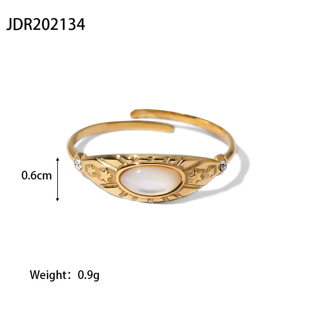 Women’s Stainless Steel Ring | French Retro Parisian Elegance