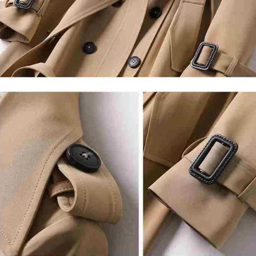 Double-Breasted Belted Trenchcoat | Quiet Luxury Autumn Elegance