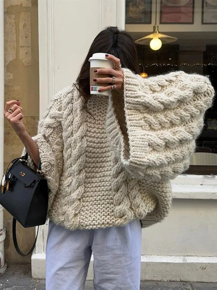 Chunky Oversized Knit Sweater | Effortless Everyday Quiet Luxury