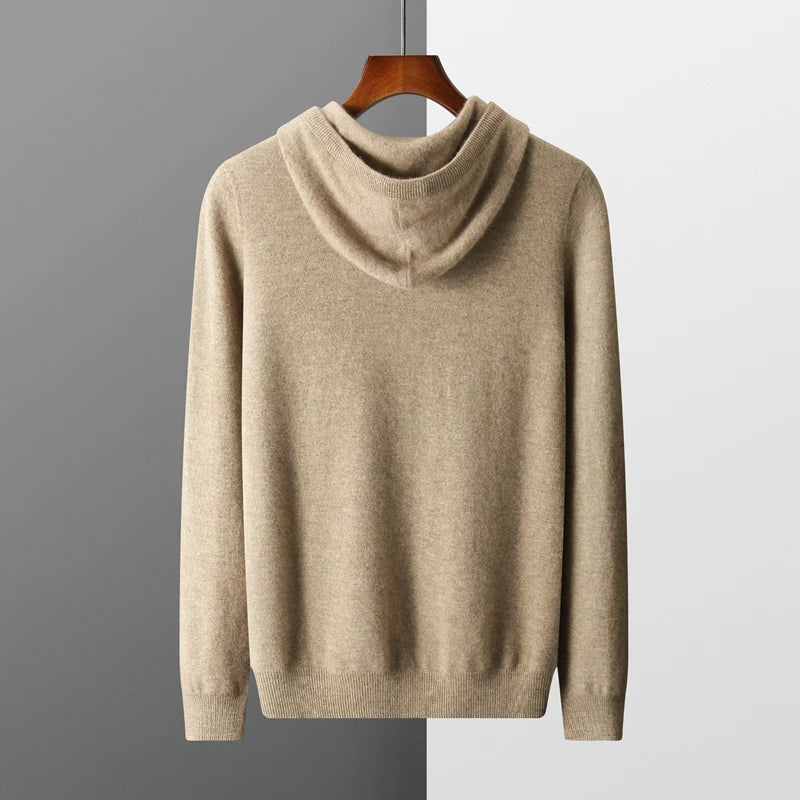 Men’s Knit Hoodie | Refined Long-Sleeve Layering Warmth