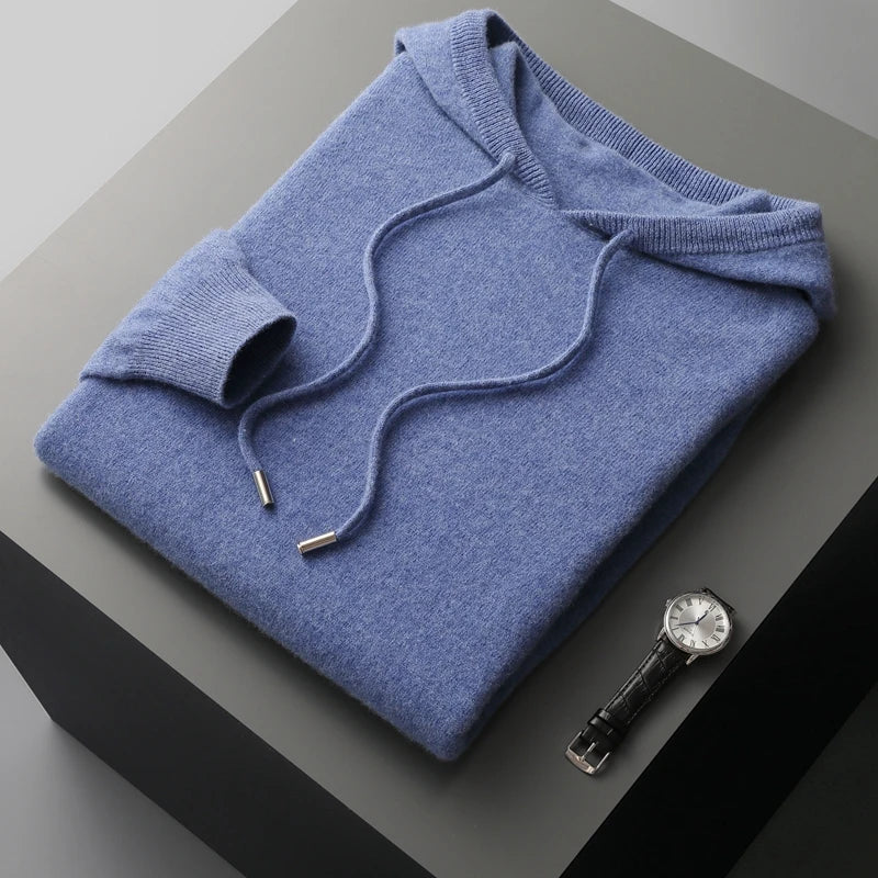 Men’s Knit Hoodie | Refined Long-Sleeve Layering Warmth
