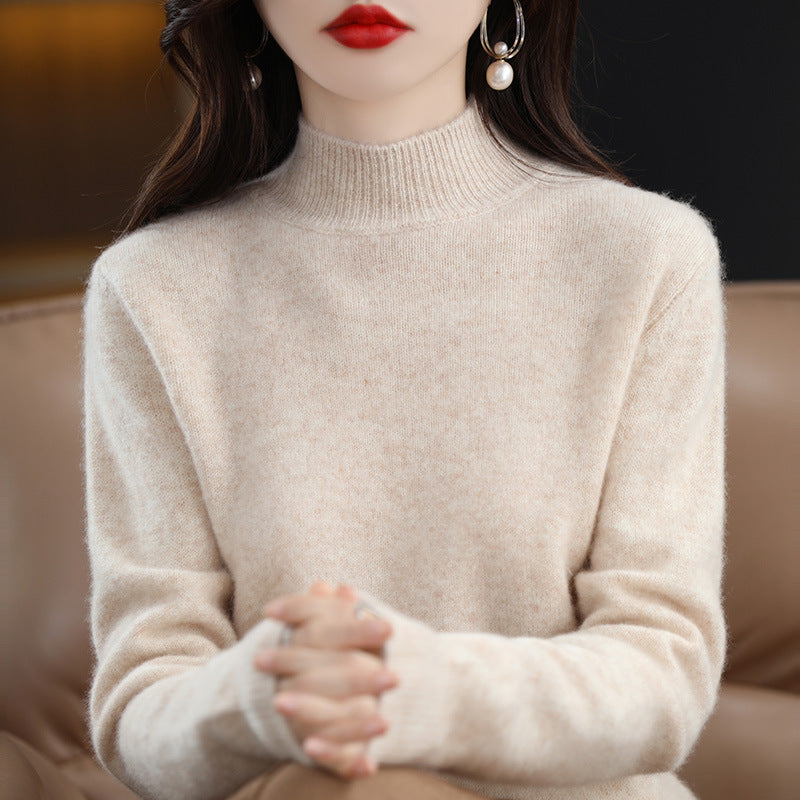 Lightweight Knit Jumper | Slim Mock-Neck Effortless Luxury