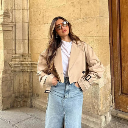 Belted Short Jacket | Refined Hourglass Silhouette And Lasting Comfort