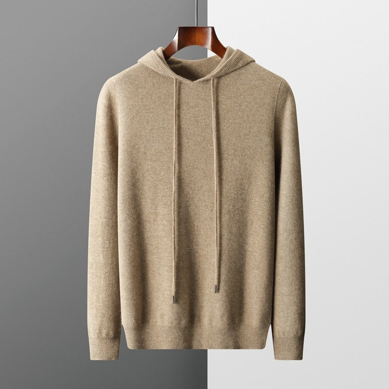 Men’s Knit Hoodie | Refined Long-Sleeve Layering Warmth