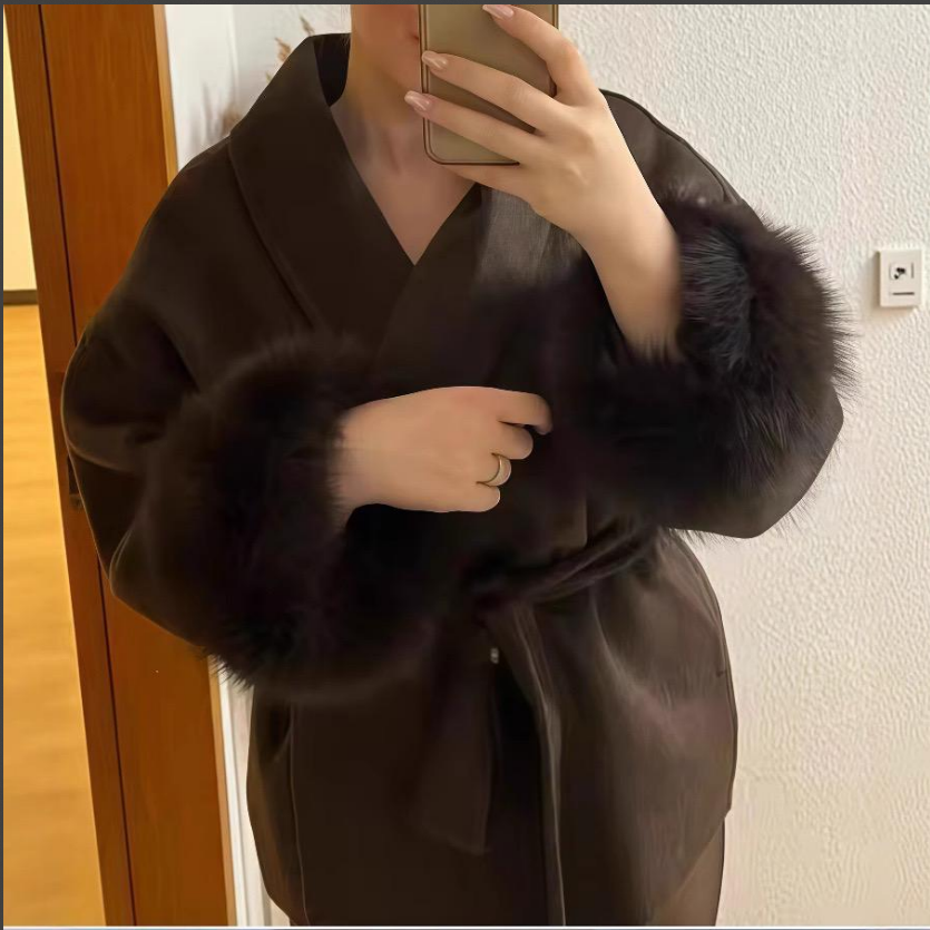 Faux Fur Trim Belted Coat | Effortless Autumn Sophistication