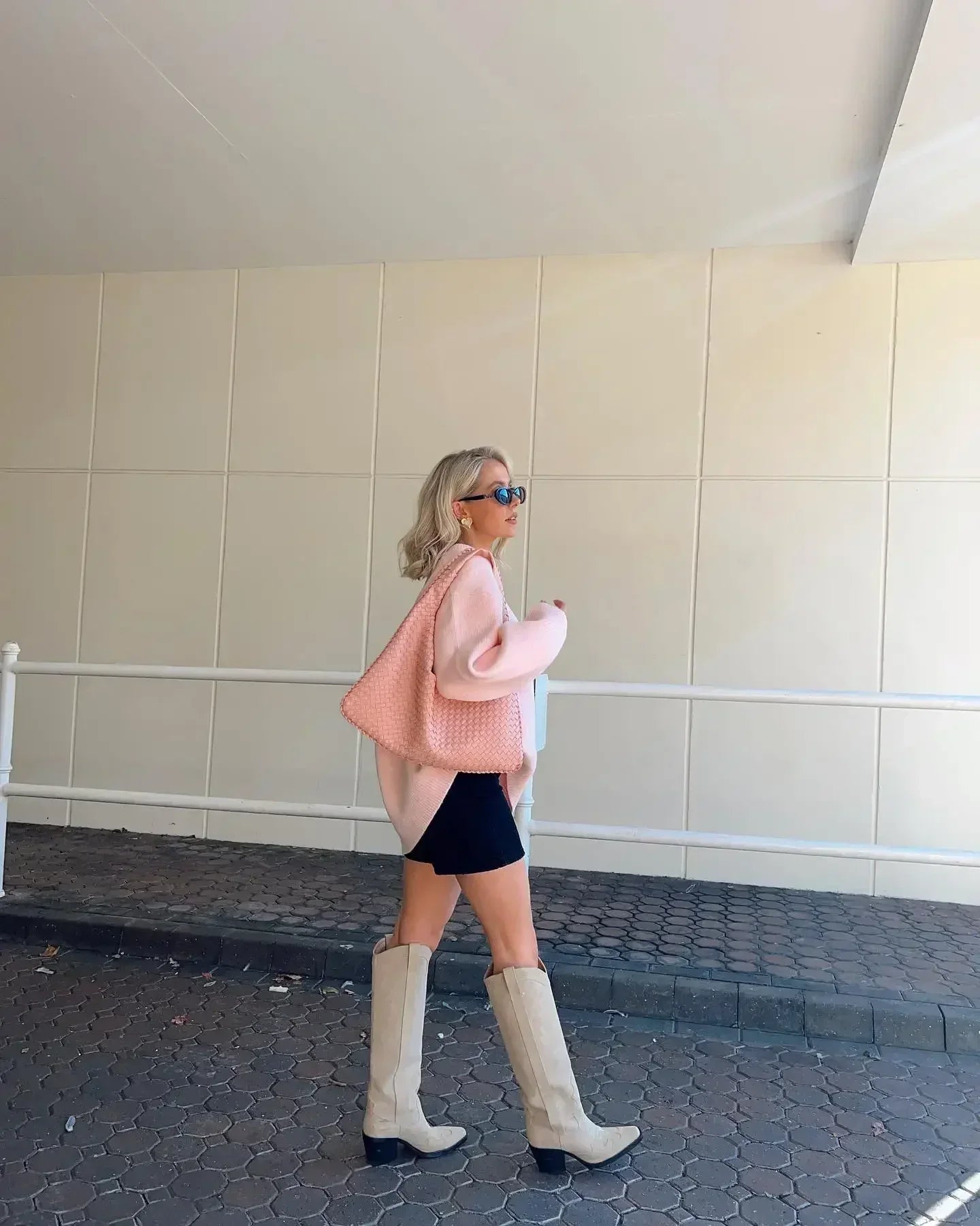 Pink Knit Sweater | Effortless Autumn Elegance