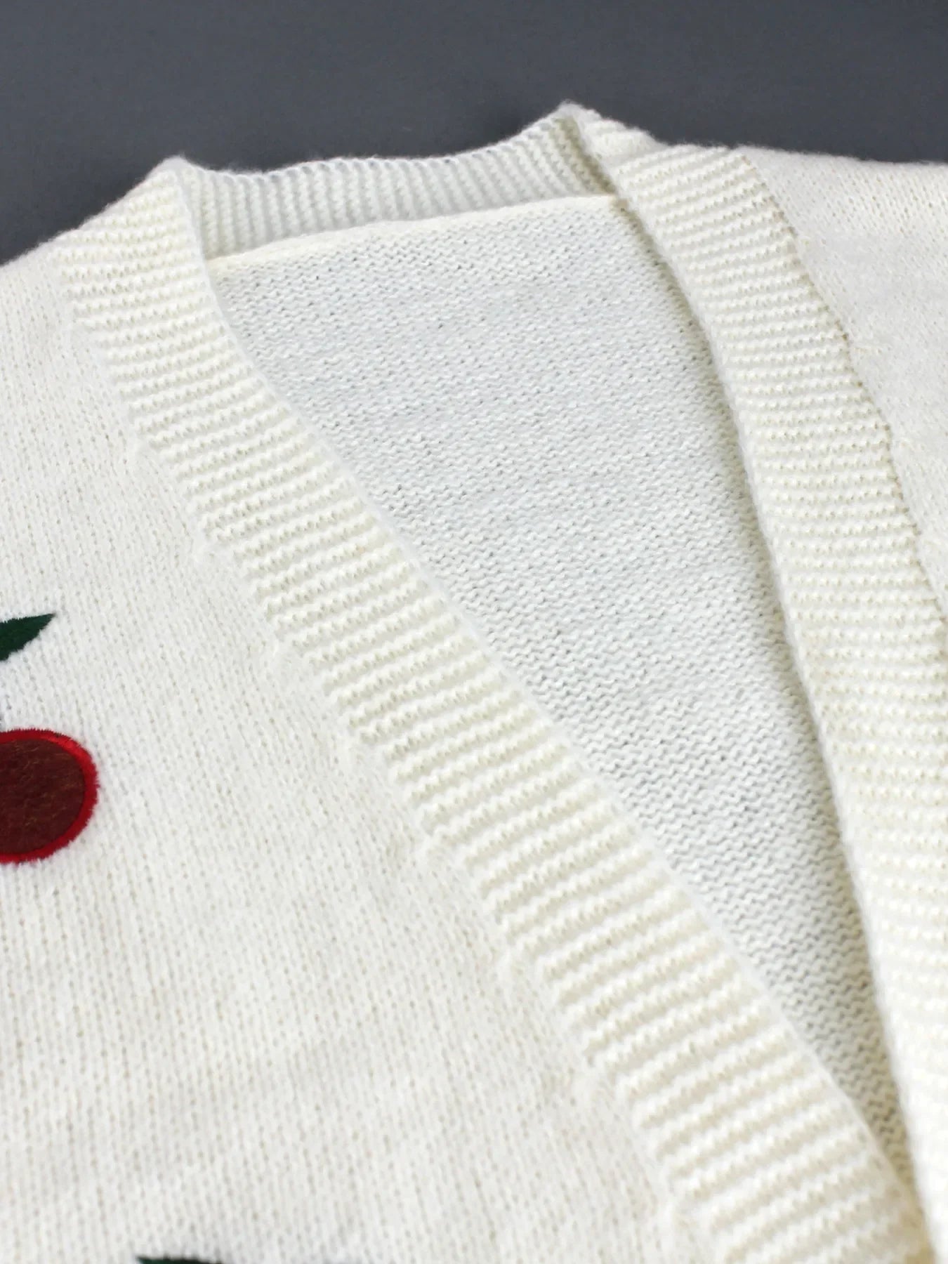 Cherry Embroidered Knit Cardigan | Playful Elegance And Timeless Style