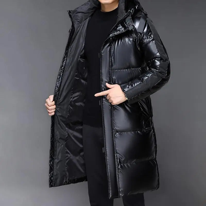 Men's Long Down Winter Puffer Coat | Modern City Warmth