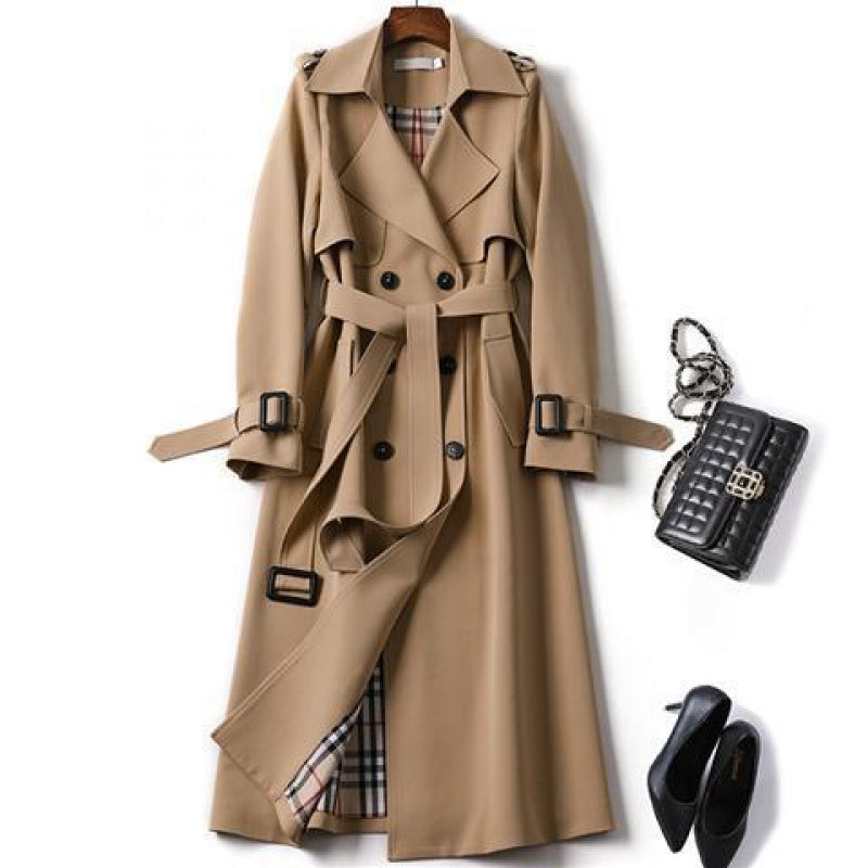 Double-Breasted Belted Trenchcoat | Quiet Luxury Autumn Elegance