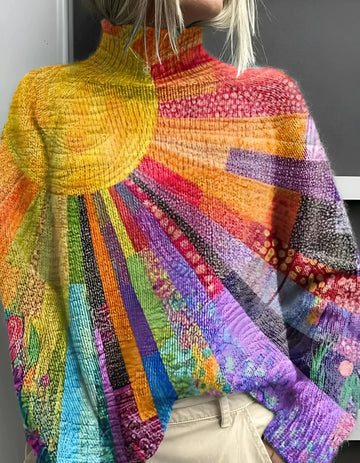 Vibrant Knit Turtleneck Sweater | Soft Breathable Everyday Luxury