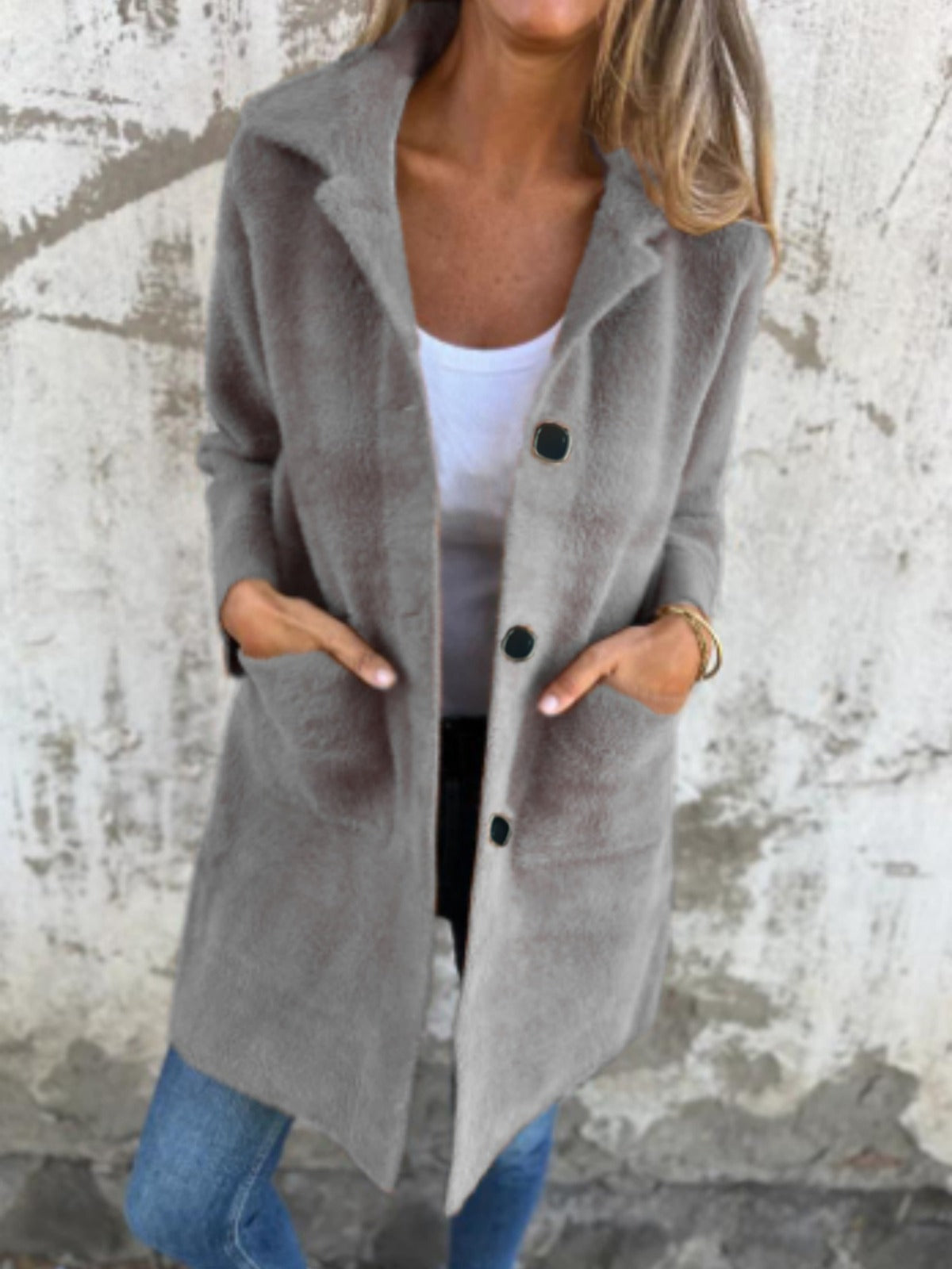 Soft Textured Coat | Effortless Day-to-Evening Refined Modern Elegance