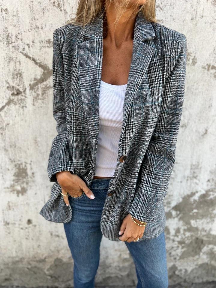Tailored Checked Blazer | Quiet Autumn Elegance And Versatility