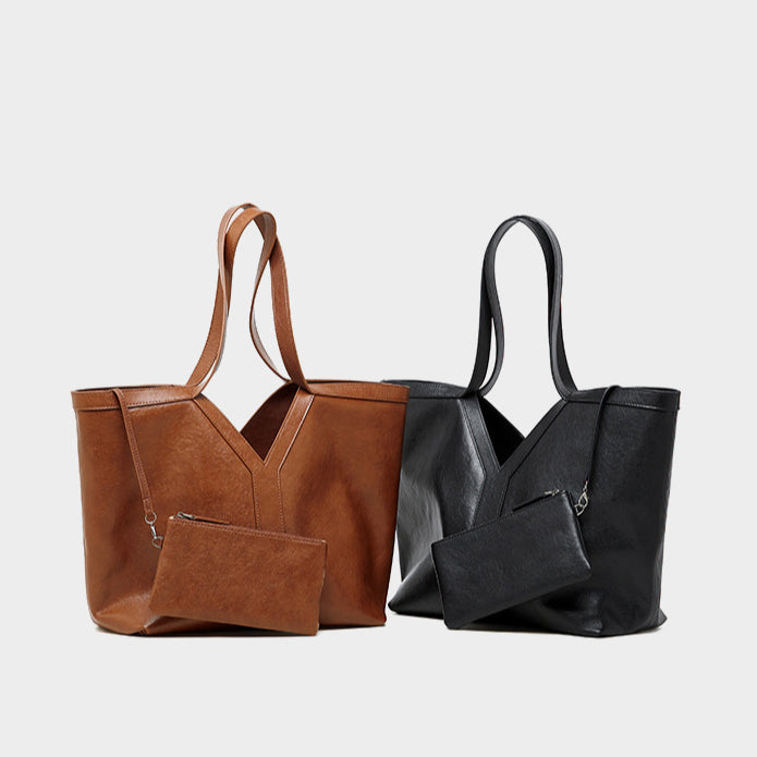 Women’s Genuine Leather Tote Bag | Effortless Autumn Elegance