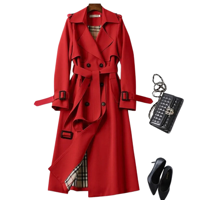 Double-Breasted Belted Trenchcoat | Quiet Luxury Autumn Elegance