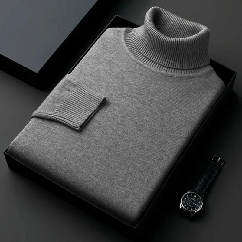 Men’s Turtleneck Knit Jumper | Effortless Cold Weather Elegance