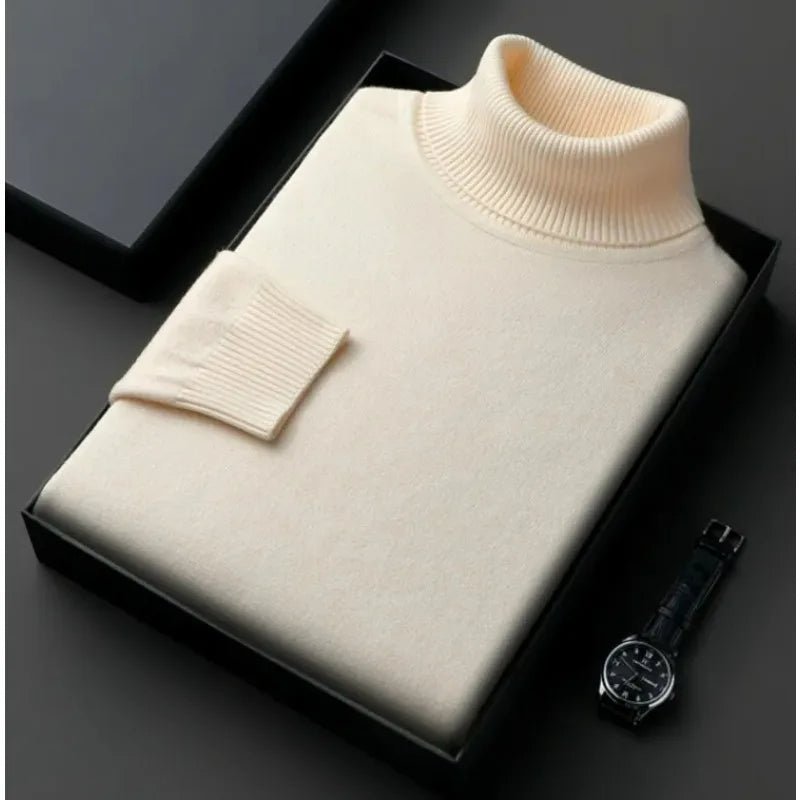 Men’s Turtleneck Knit Jumper | Effortless Cold Weather Elegance