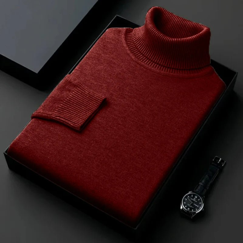 Men’s Turtleneck Knit Jumper | Effortless Cold Weather Elegance