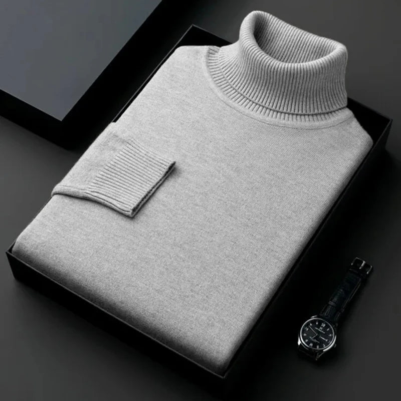 Men’s Turtleneck Knit Jumper | Effortless Cold Weather Elegance