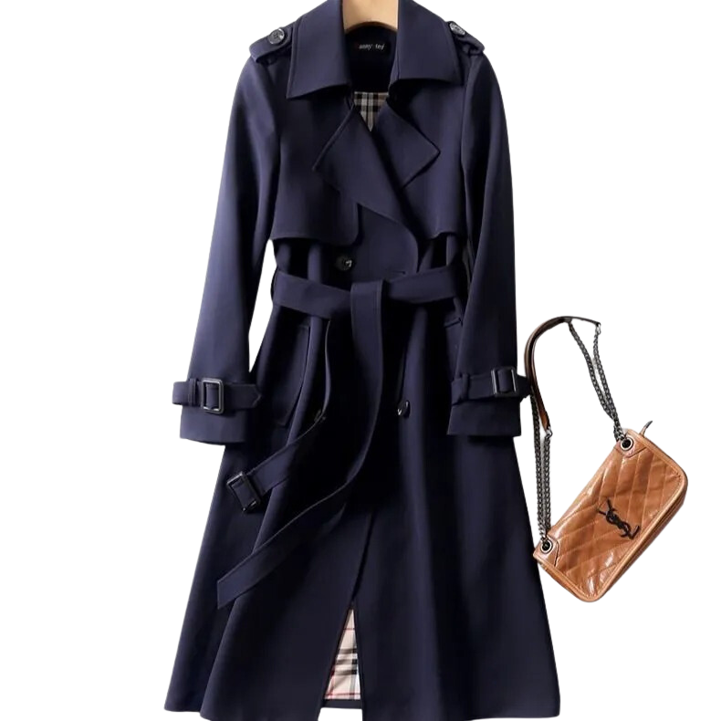 Double-Breasted Belted Trenchcoat | Quiet Luxury Autumn Elegance