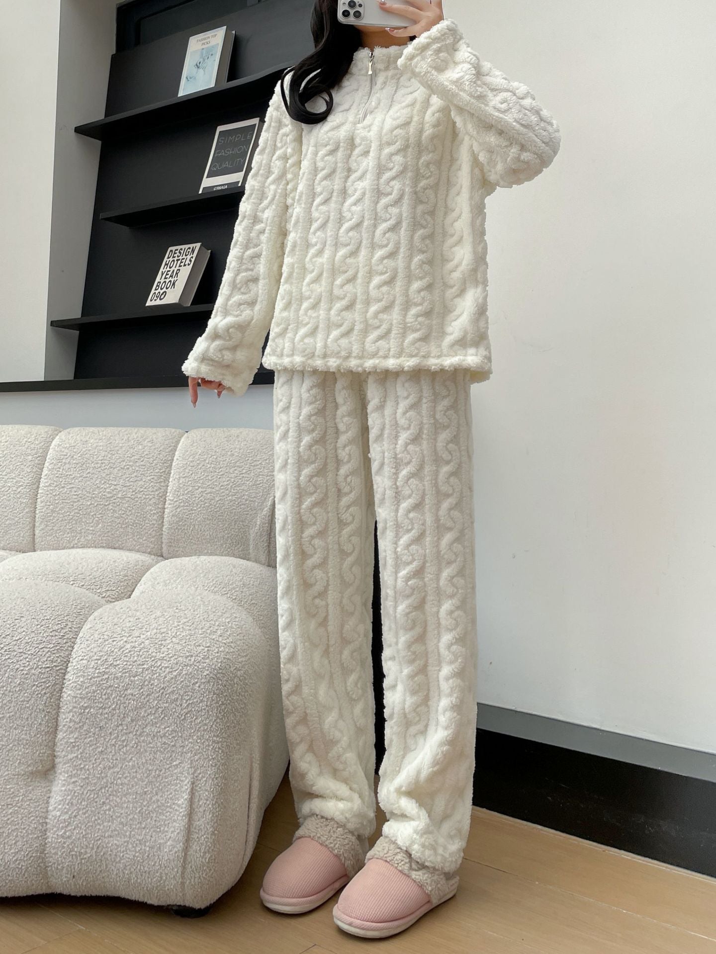Sophie | Plush Cable-Knit Lounge Set | Warmth Meets Pure Comfort