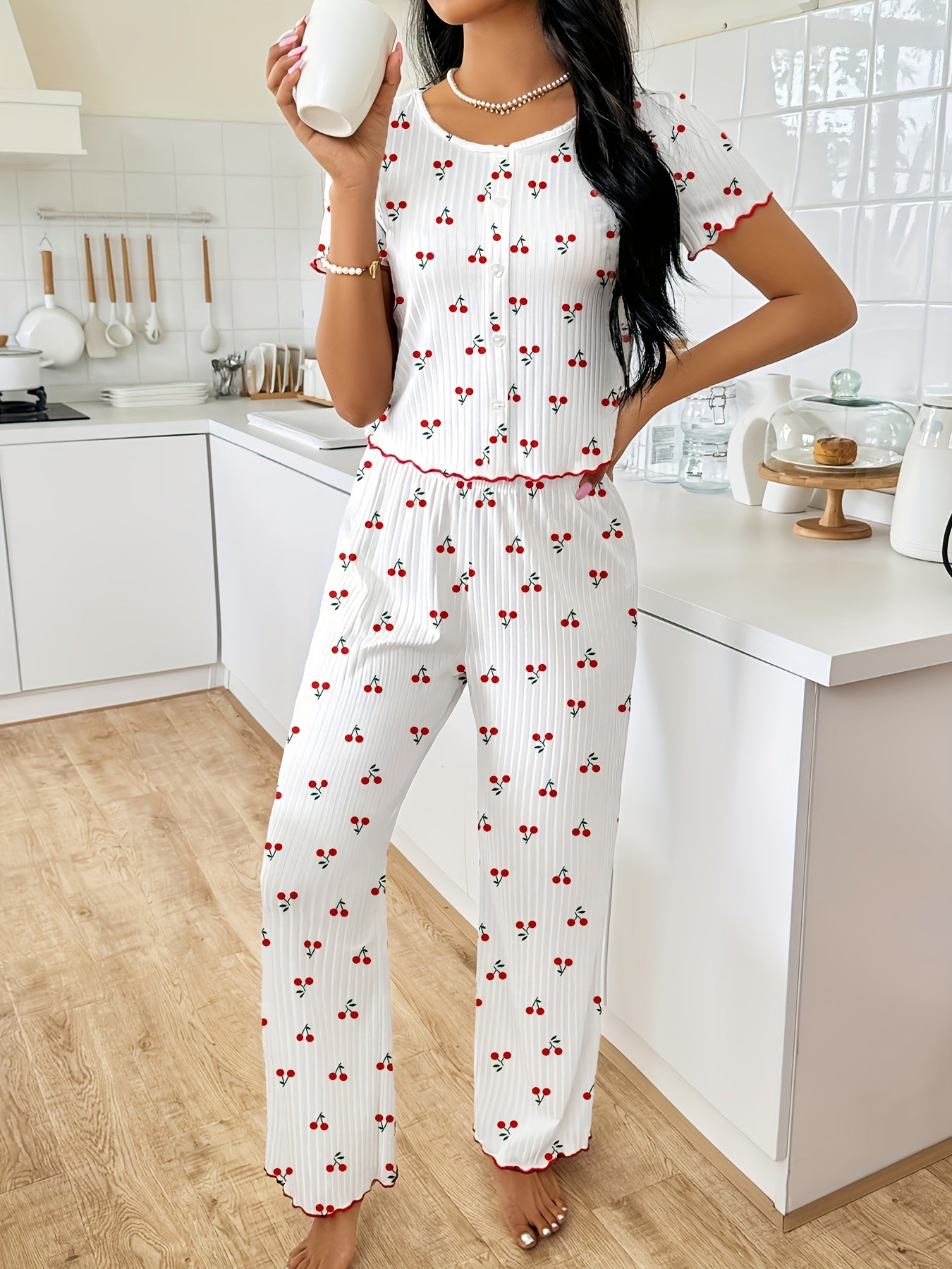 Isla | Velvet Lounge Pyjama Set | Soft Evening Elegance