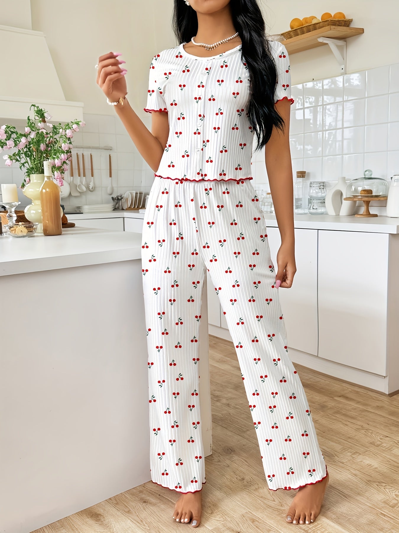 Isla | Velvet Lounge Pyjama Set | Soft Evening Elegance