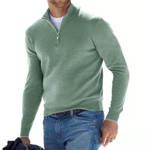 Fine Knit Men’s Zip Neck Jumper | Refined Everyday Ease