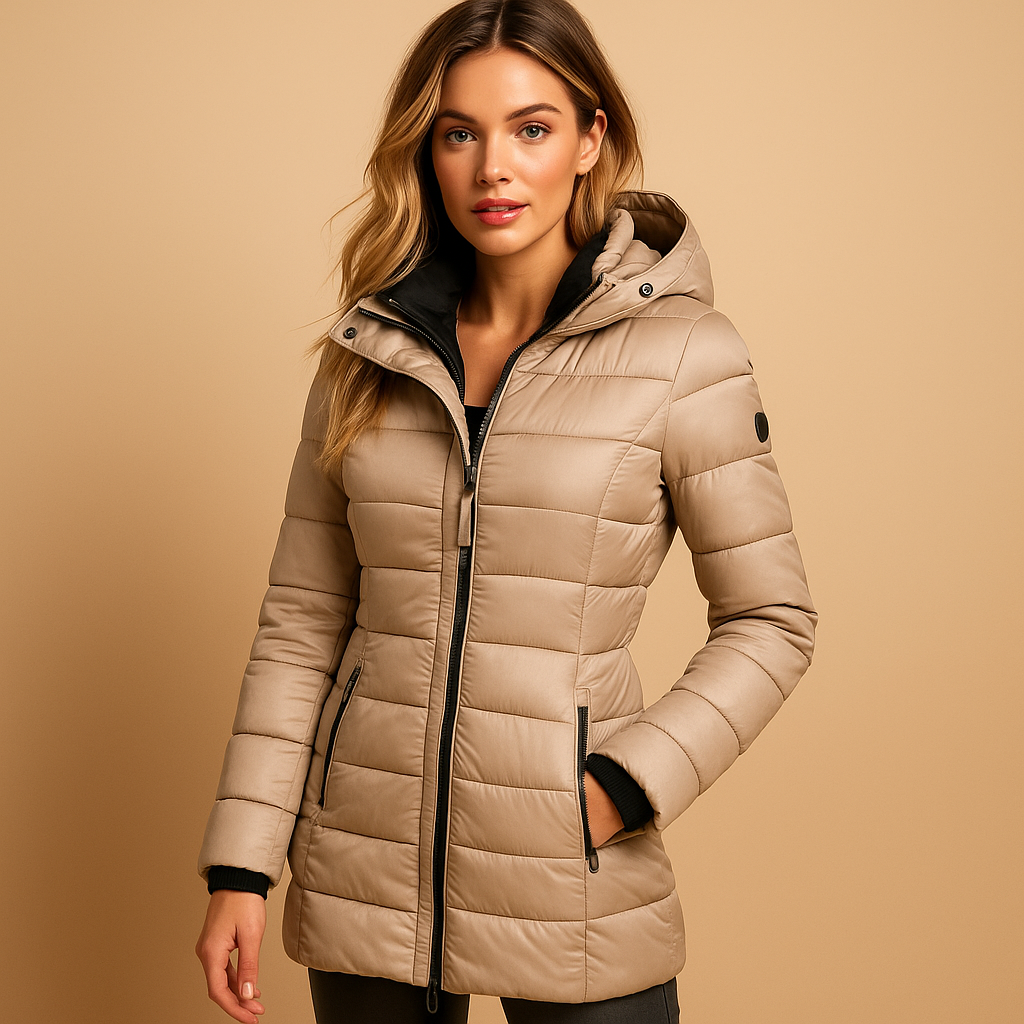 Organic Down Quilted Puffer Jacket | Effortless Cold-Weather Elegance
