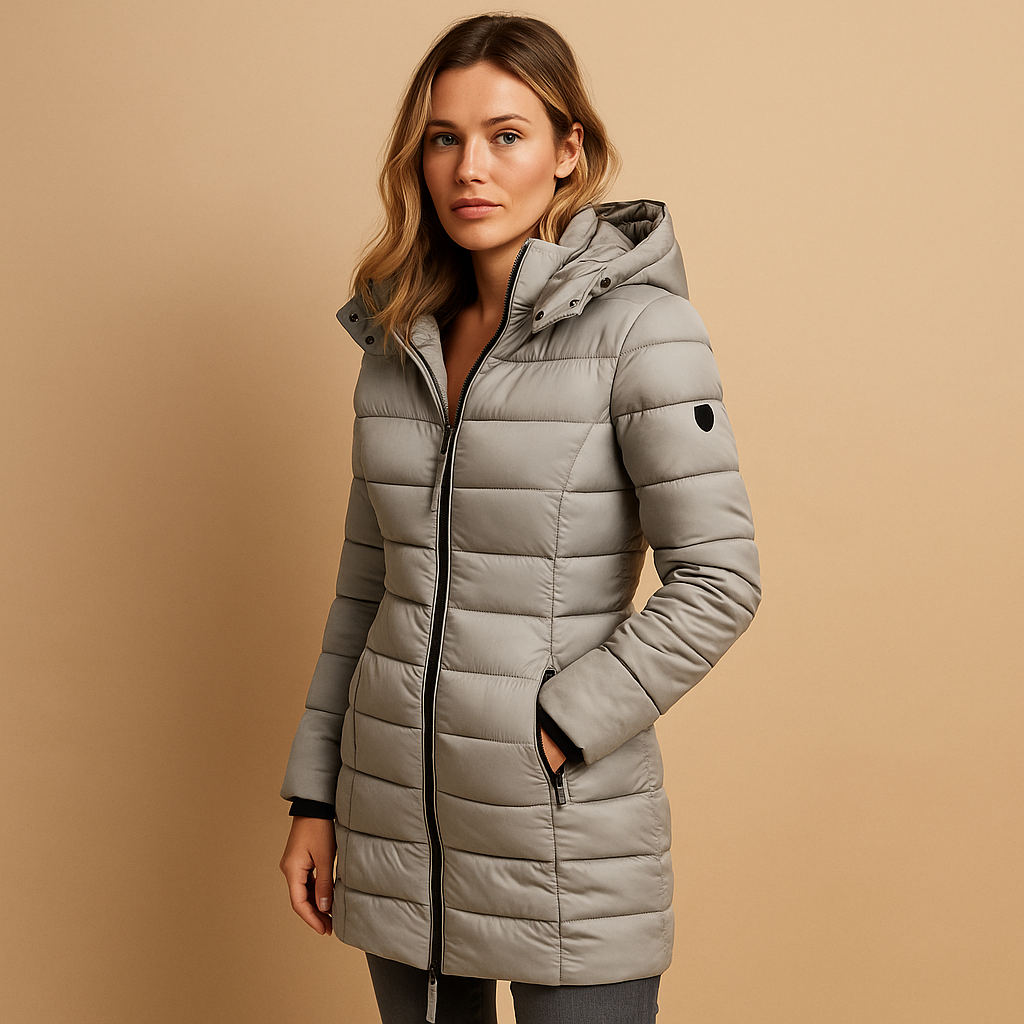 Organic Down Quilted Puffer Jacket | Effortless Cold-Weather Elegance
