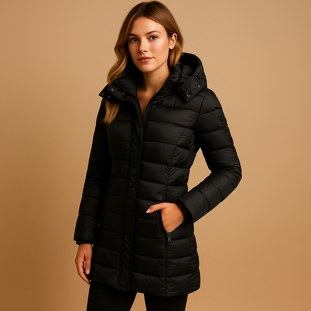 Organic Down Quilted Puffer Jacket | Effortless Cold-Weather Elegance