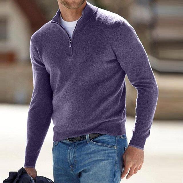 Fine Knit Men’s Zip Neck Jumper | Refined Everyday Ease