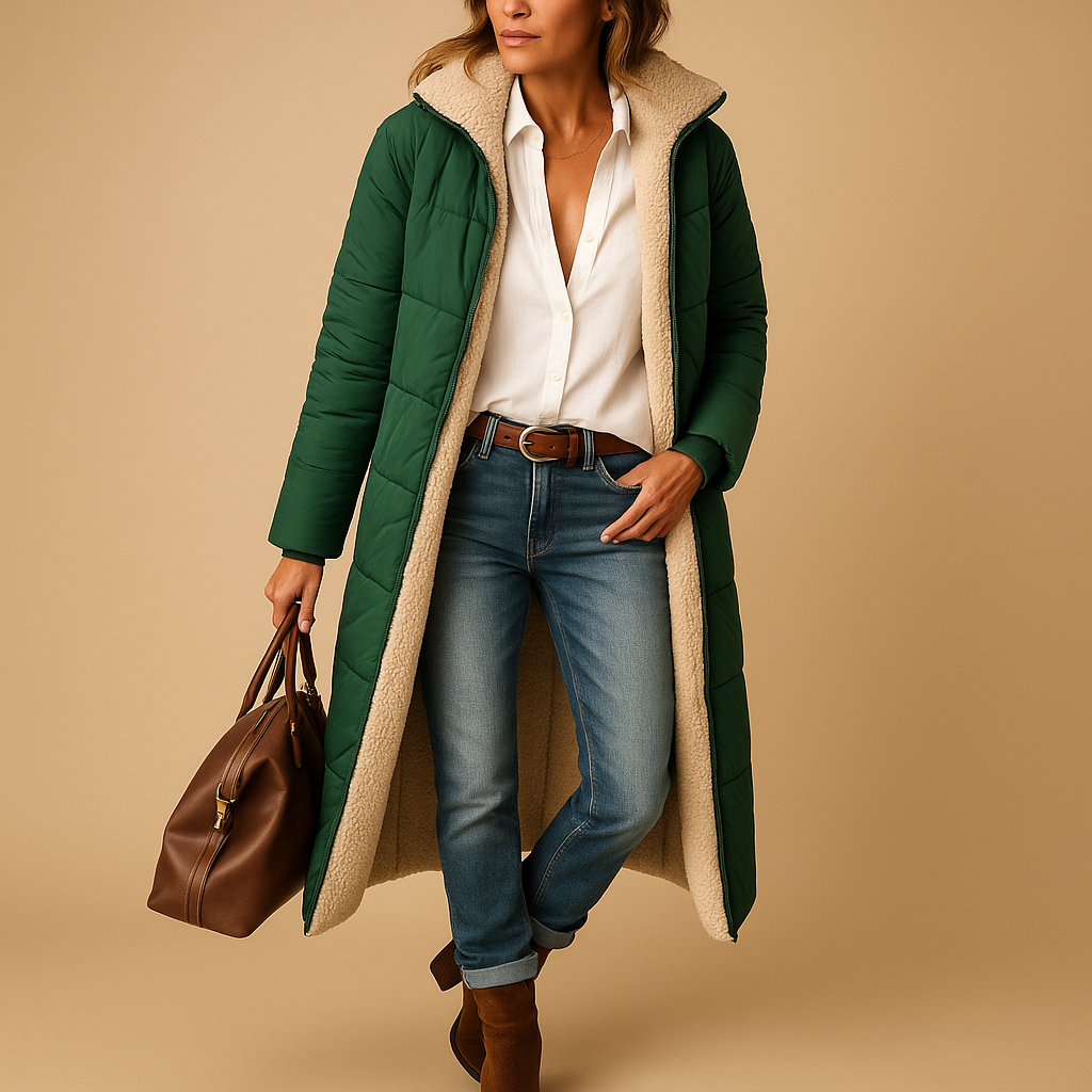 Women's Insulated Long Winter Coat | Sleek Warmth, Quiet Luxury
