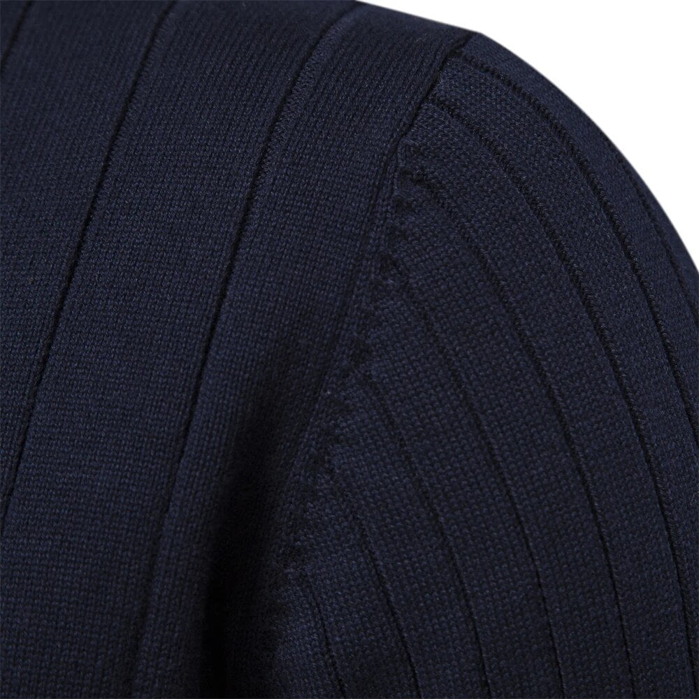 Men’s Ribbed Knit Half-Zip Jumper | Effortless Modern Sophistication