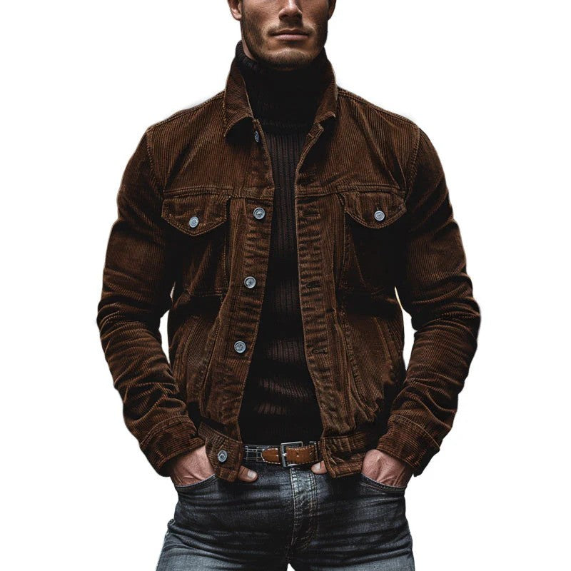 Men’s Vintage Style Jacket | Waist-Length Timeless Elegance