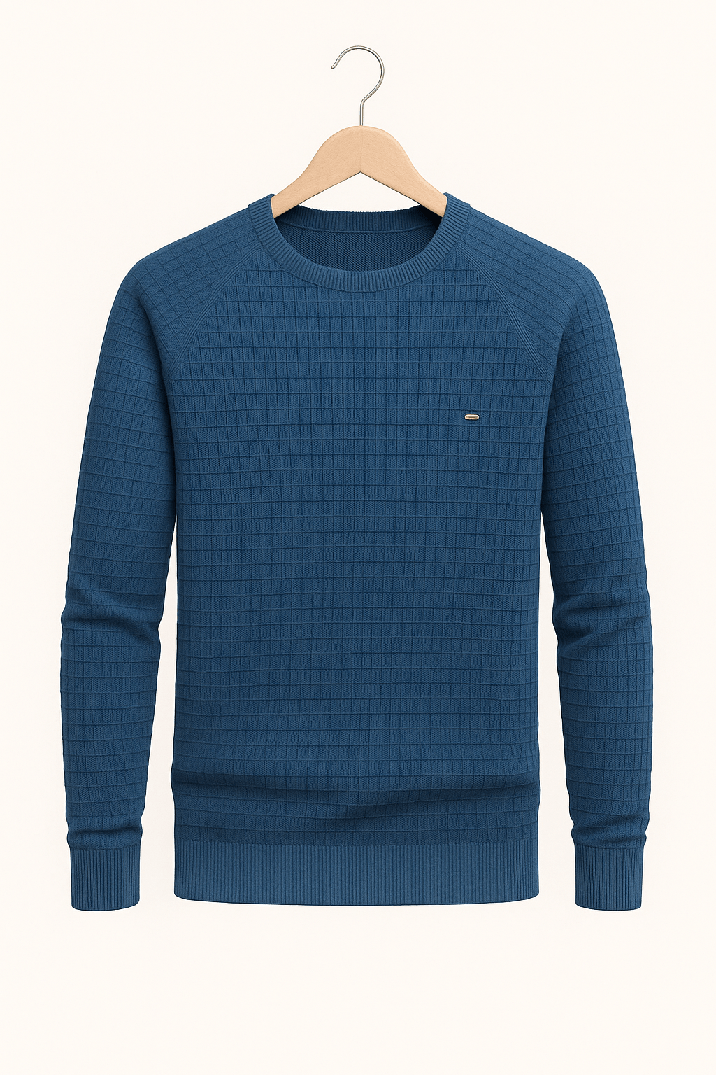 Men’s Textured Knit Crew Neck Jumper | Effortless Everyday Elegance