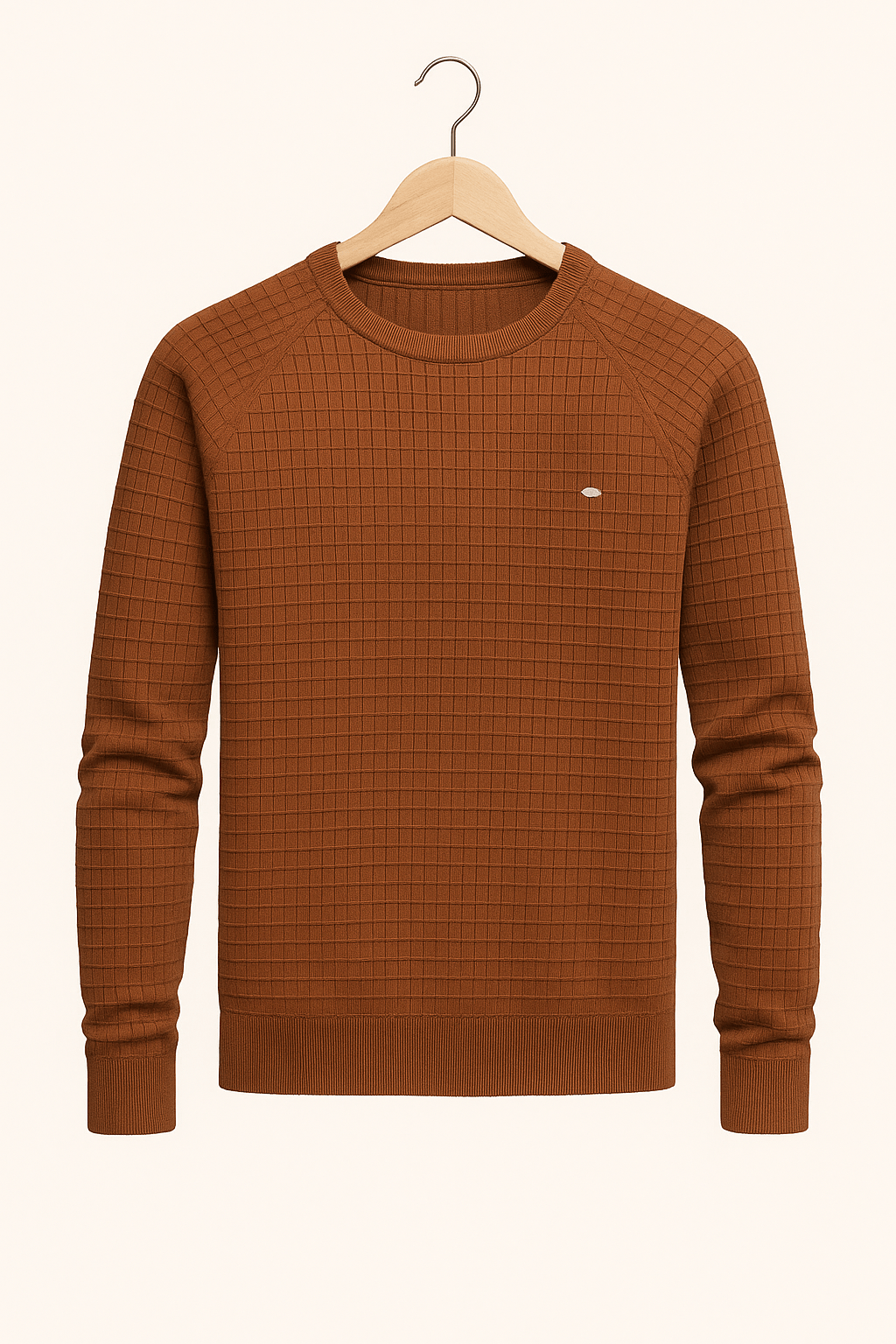 Men’s Textured Knit Crew Neck Jumper | Effortless Everyday Elegance