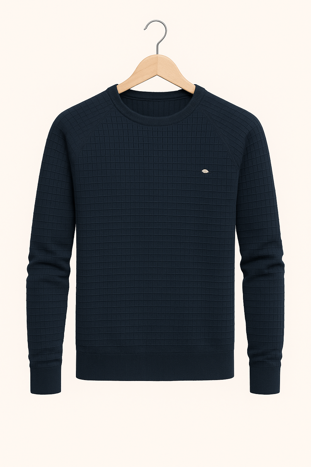 Men’s Textured Knit Crew Neck Jumper | Effortless Everyday Elegance