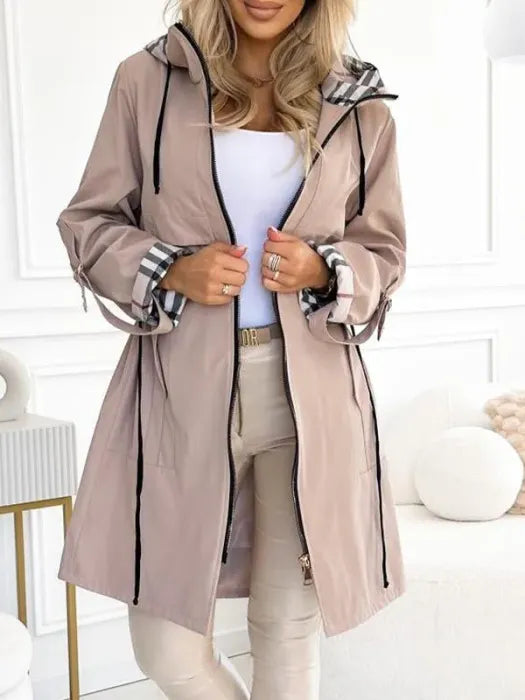 Waterproof Windproof Zip Coat | Refined All-Weather Tailored Elegance