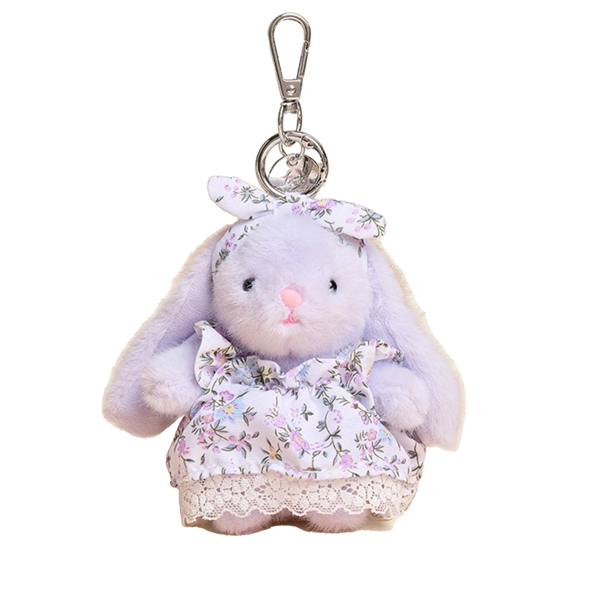 Floral Dress Baby Bunny Bag Charm | Timeless Garden Grace