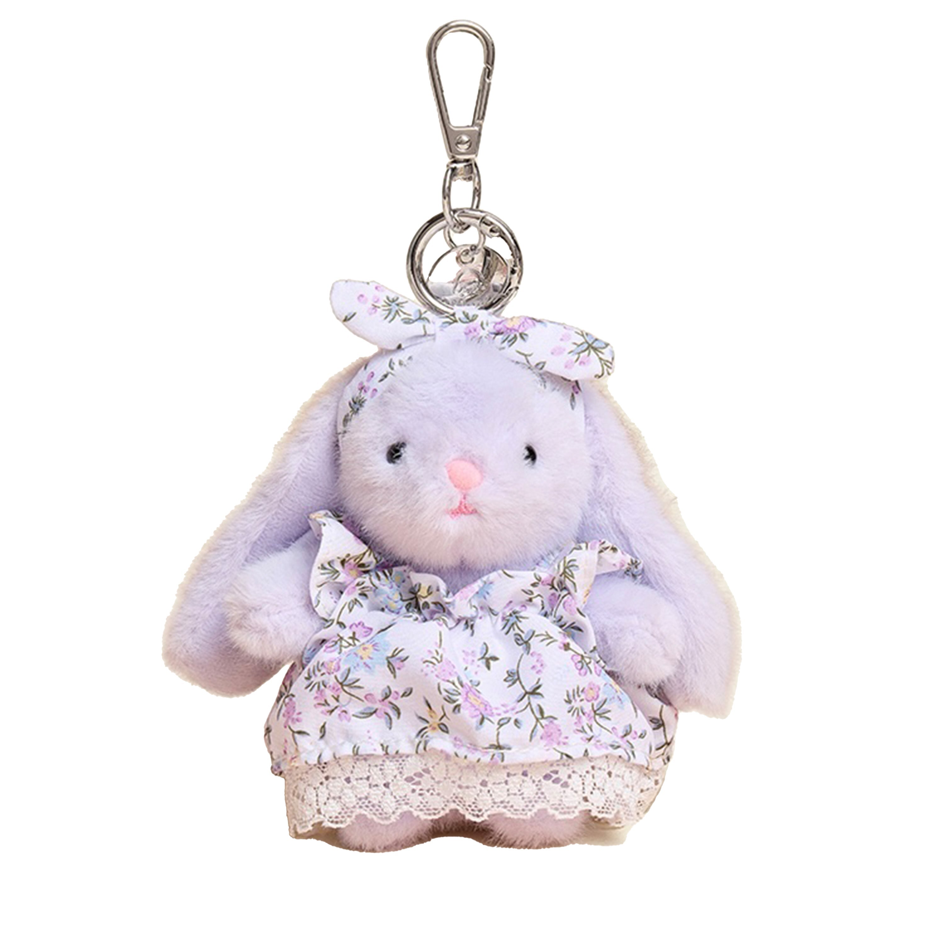 Floral Dress Baby Bunny Bag Charm | Timeless Garden Grace