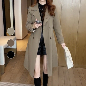 Tailored Double-Breasted Trenchcoat | Effortless Feminine Polish, Seasonless Layering