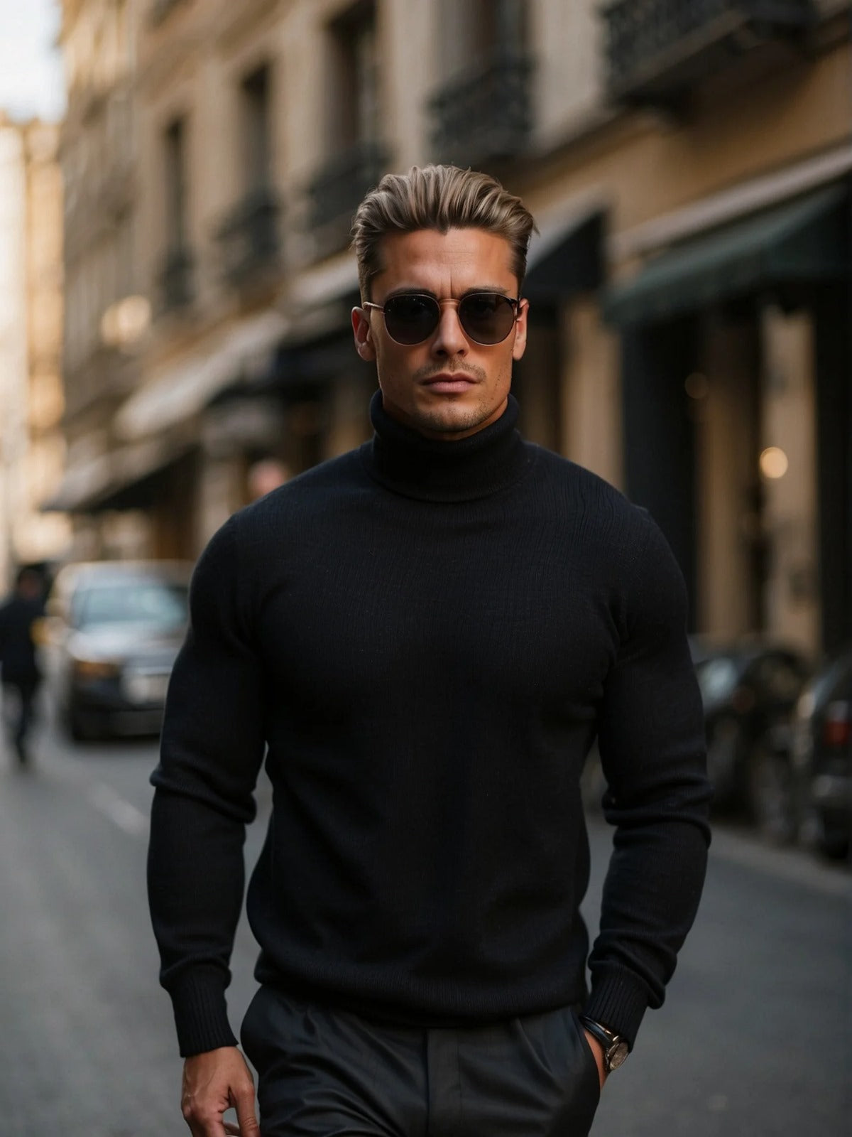 Men's Knit Turtleneck Jumper | Effortless Roll Neck Sophistication