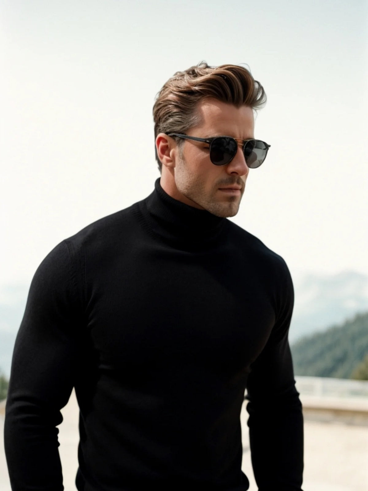 Men's Knit Turtleneck Jumper | Effortless Roll Neck Sophistication